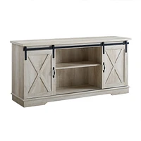 Manor Park Modern Farmhouse Barn Door TV Stand for TV's up to 64"- Multiple Finishes