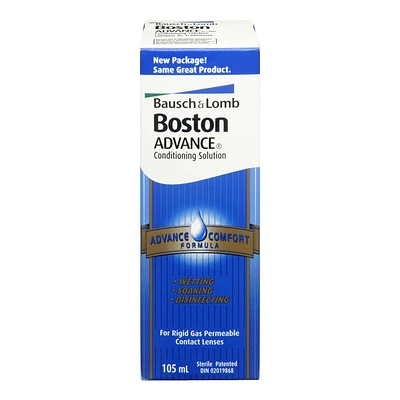 Bausch & Lomb Boston Advance Conditioning Solution, Conditioning Solution. For rigid gas permeable lenses.