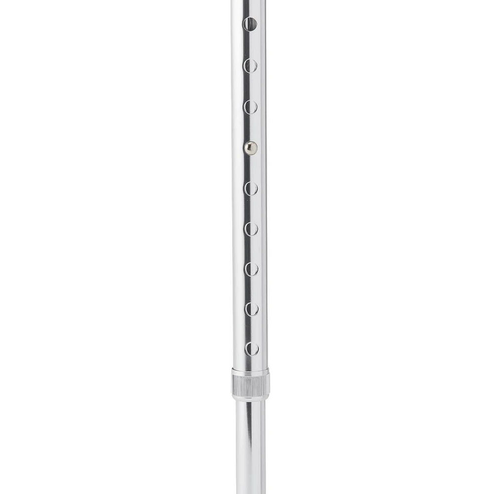 Medline Aluminum Offset Cane with Gel Grip, Chrome