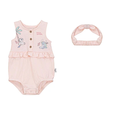 Disney Stitch Romper and Headband Set, Sizes: 0/3M - 18/24M