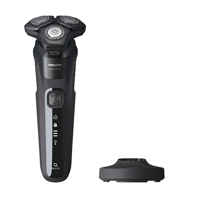 Philips Series 5000 Wet and Dry Shaver with Charging Stand, SkinIQ technology & SteelPrecision blades, S5588/25