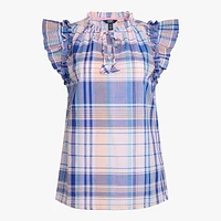 CHAPS RUFFLE TOP, TOP