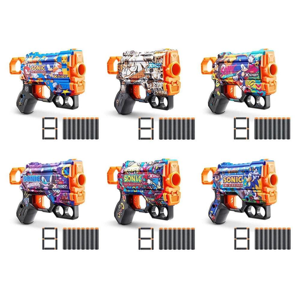 XSHOT SKINS MENACE Sonic The Hedgehog Blaster (RACE TEAM)