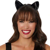 Adult Way To Celebrate Punk Rock Kitty Ears Headband Halloween Accessory