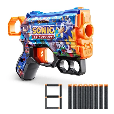 Le pistolet Menace XSHOT Skins - Décoration Sonic le Hérisson (MEGA SONIC)