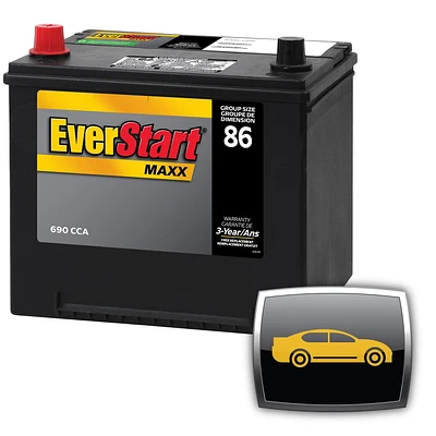 EverStart AUTO MAXX-86, 12 Volt, Car Battery, Group Size 86, 690 CCA, EverStart, Car Battery