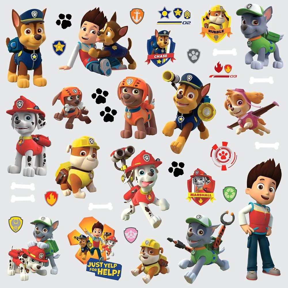 PAW Patrol Peel & Stick Wall Decals, Just Peel and Stick