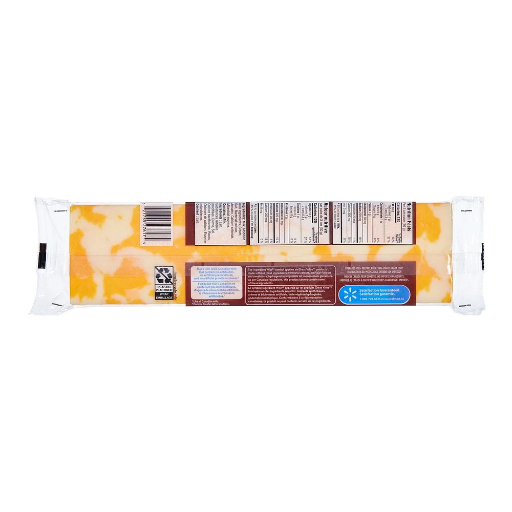 Fromage cheddar marbré Great Value 400 g