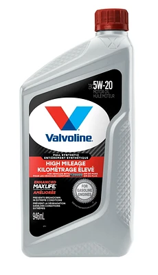 Valvoline Full Synthetic High Mileage 5W20 Motor Oil, 946ML