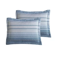 Mainstays Quincy Stripe Microfiber Comforter Set, Sizes: Twin, Double/Queen