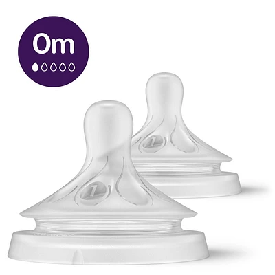 Philips Avent Natural Response Nipple Flow 1, 2 pack, SCY961/02, FLow 1 2 pk