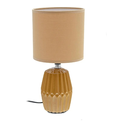 Lampe De Table En Céramique Avec De L'Ombre Méridien Jaune