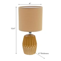 Ceramic Table Lamp With Shade Meridian Yellow