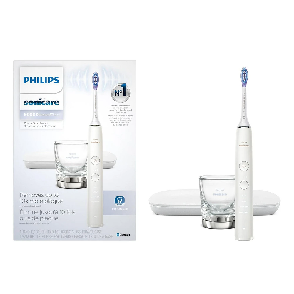 Philips Sonicare Diamond Clean 9000 Rechargeable Electric Toothbrush, White, HX9911/76