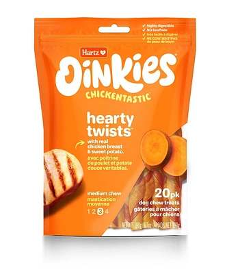 Oinkies Chickentastic Twists copieux 20pk poulet, patate douce