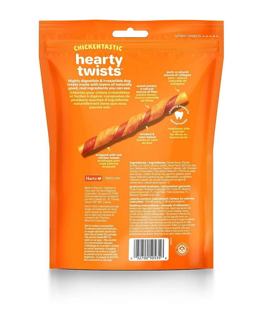 Oinkies Chickentastic Hearty Twists 20pk, Chicken, Sweet Potato