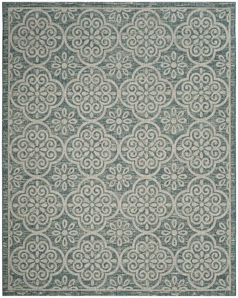 SAFAVIEH Courtyard Daniel Geometric Indoor/Outdoor Area Rug