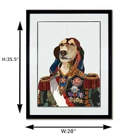 Painting , drawing , art wall Dog General Collage Art<br>with Black PS Frame<br>(35.5" H x 28"W x 1.5" D)