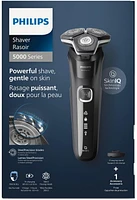 Rasoir Philips de série 5000 utilisable sur peau sèche ou humide avec base de recharge, S5898/25 Rasoir rotatif