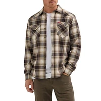 Wrangler Men's Long Sleeve Volume Fashion Broken Twill Plaid