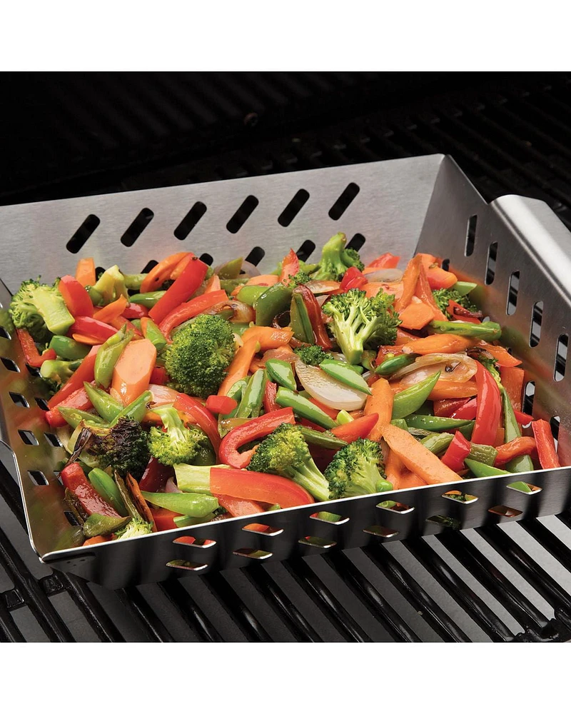 Stainless Steel BBQ Wok, Grilling Basket