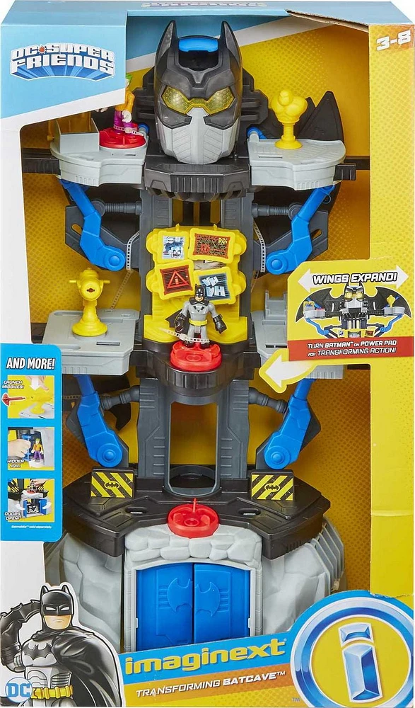 Imaginext DC Super Friends Transforming Batcave Batman Playset with Figures