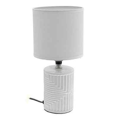 Ceramic Table Lamp With Shade Equator White