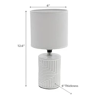 Ceramic Table Lamp With Shade Equator White