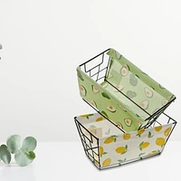 Storage Wire Caddy and Cloth Food Print - Set of 2