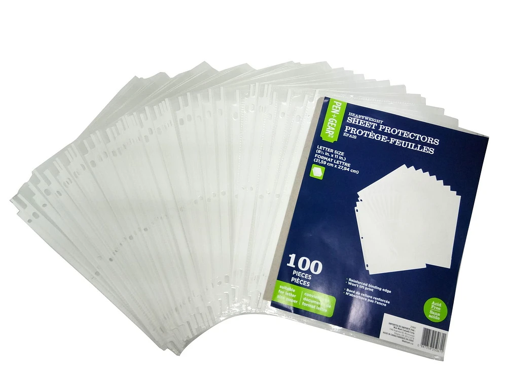 Pen+Gear 100 Pieces Sheet Protectors