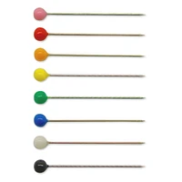 Unique Creativ Assorted Colour Plastic Head Pins, 300 pieces, 27 mm x 0.65 mm