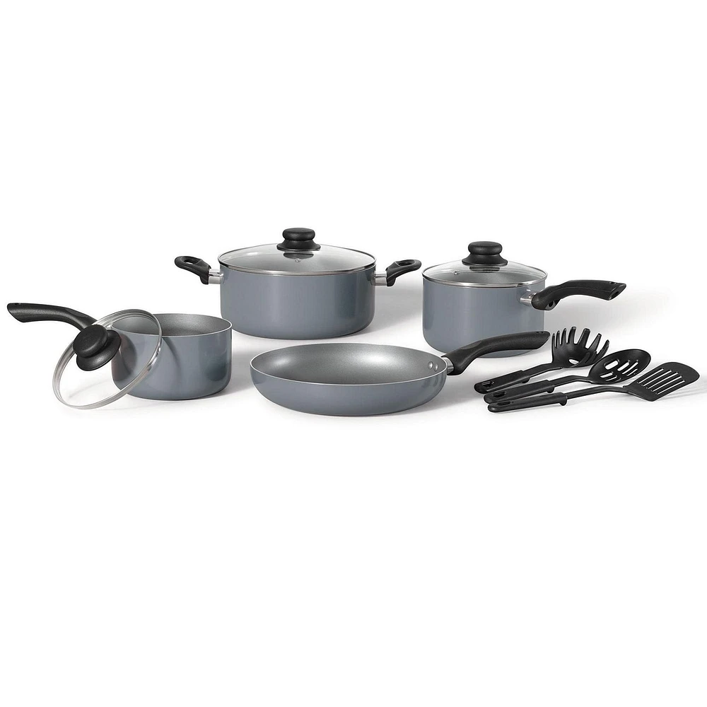 Starbasix 10-Piece Non-Stick Cookware Set, Includes utensils!