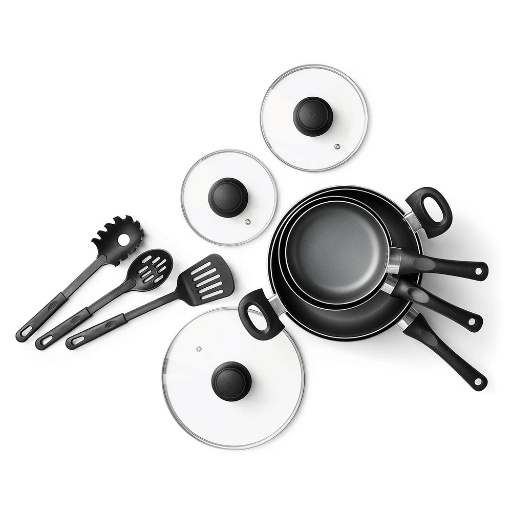 Starbasix 10-Piece Non-Stick Cookware Set, Includes utensils!