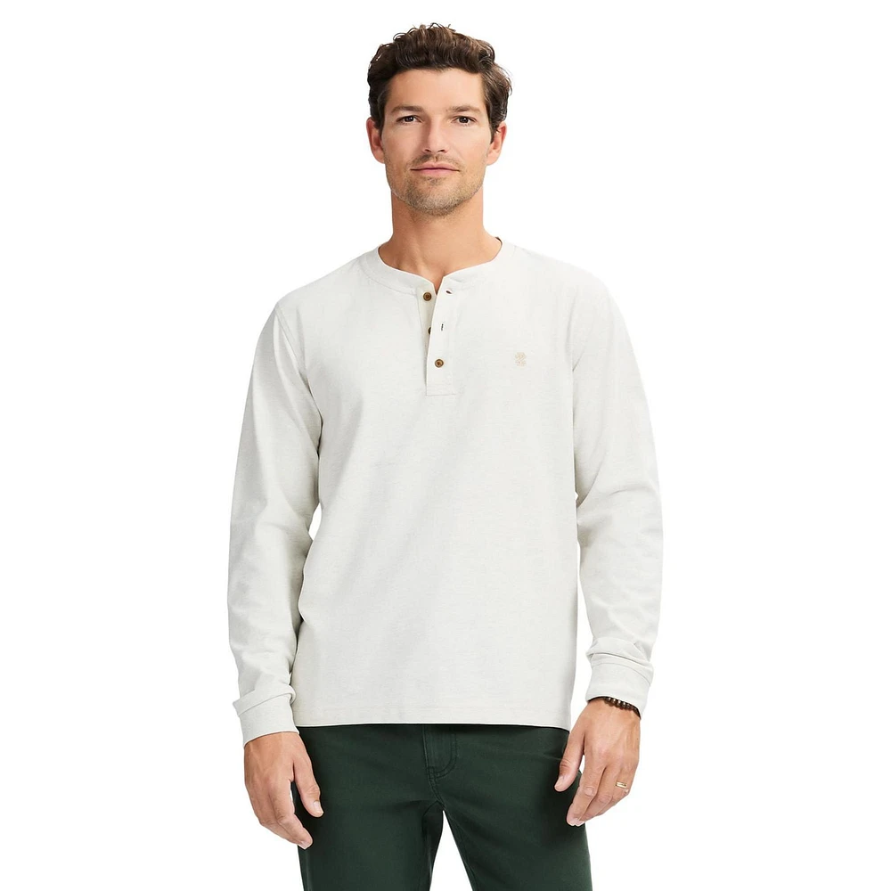 IZOD MENS LONG SLEEVE JERSEY HENLEY