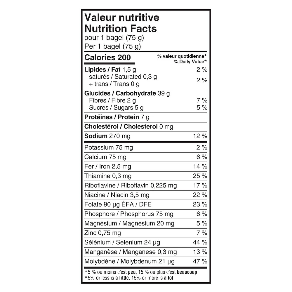 Bagels raisins et cannelle de POM® Emb. de 6; 450 g
