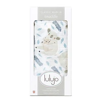 Lulujo - Baby Muslin Cotton Swaddle Blanket, Nursing/Stroller Cover