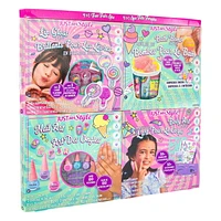 4-in-1 Just My Style Fun Fair Spa, 4 Fashion-Forward Activity Kits All-in-One Bundle, Includes DIY Lip Gloss, Nail Art, Body Art & Bath Bombs