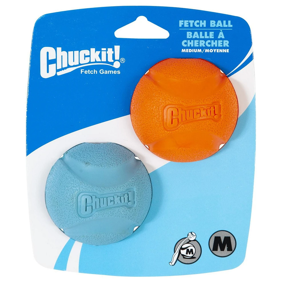 Chuckit! Medium 2 Pack Fetch Ball Dog Toy, 2.5", 2 Pack Ball Toy