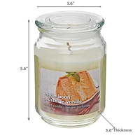 18 Oz Scented Jar With Glass Lid Vanilla Bean - Set of 2