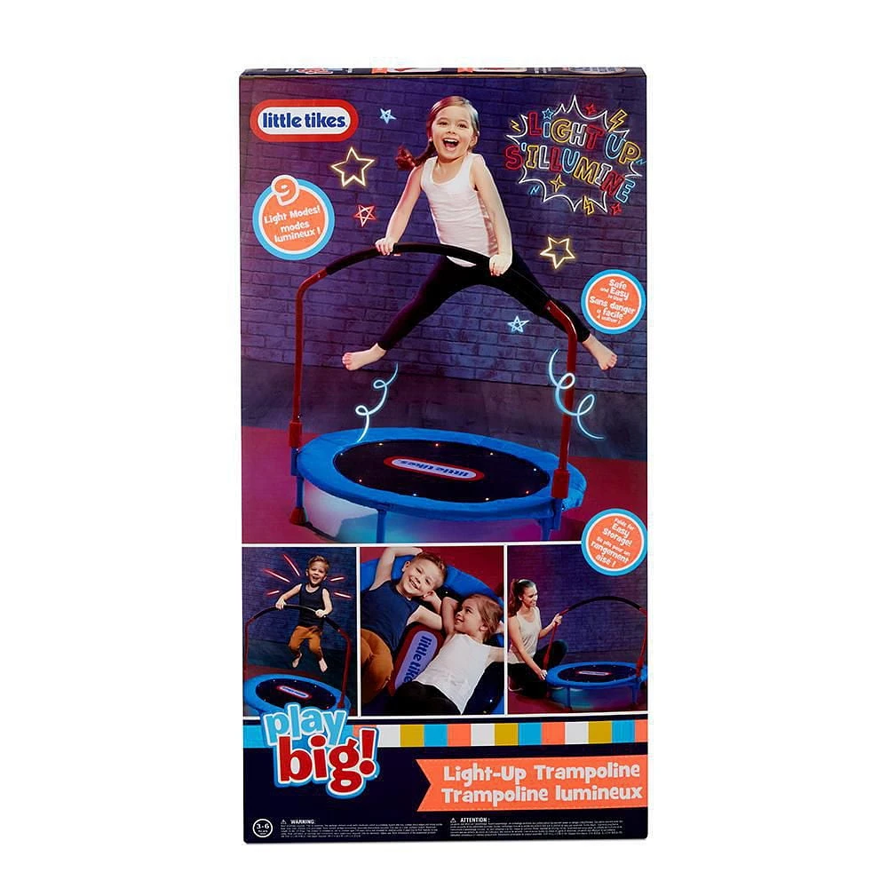 Little Tikes Light-Up 3-foot Trampoline with Folding Handle for Kids Ages 3 to 6