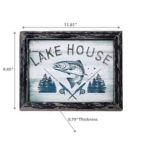 Wooden Lake House Fish Wall Decor