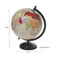 8" Decorative Ivory Globe With Stand