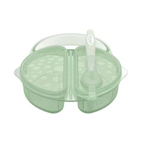 Dr. Brown’s™ Travel Fresh™ Divided Bowl and Soft-Tip Spoon Set with Travel Lid, BPA Free, One Bowl One Spoon