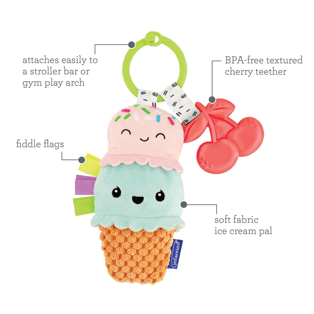 Infantino Plushy Pal and Teether Ice Cream