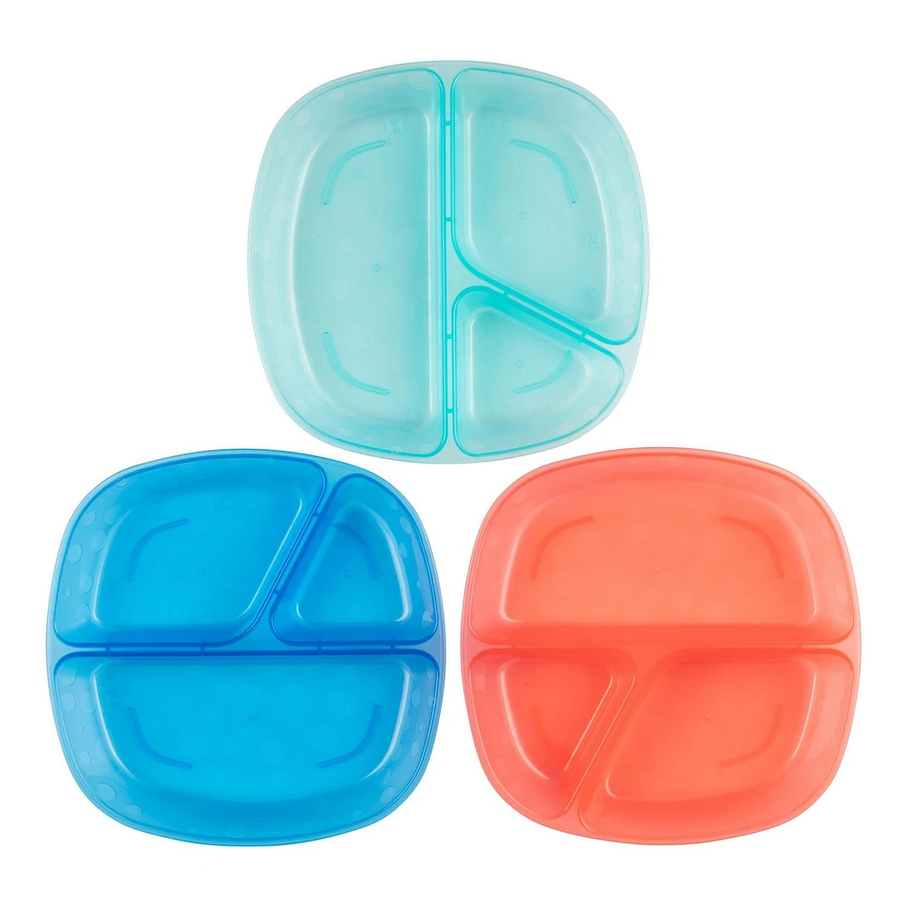 Dr. Brown's® Designed to Nourish Stackable Divided Plates, 3 Pack, BPA Free, 4m+