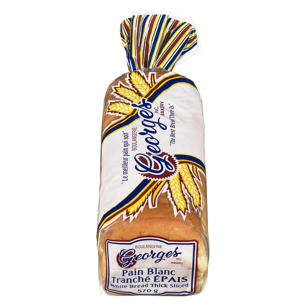 Georges thick sliced bread, White bread thick sliced 570 gr