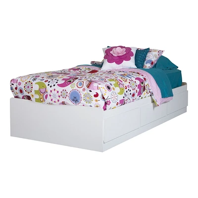 South Shore Logik Twin Storage Bed (39 Inch) with 3 Drawers