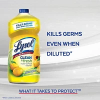 Lysol All Purpose Cleaner, Pour, Lemon, Multi Surface Cleaner, 1.2 L