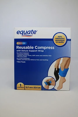 Equate Compresse reutilisable avec bandage de soutien de luxe 1 Compress 12.7cm x 25.4 cm