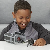 Star Wars Mission Fleet Stellar Class Darth Vader TIE Advanced 2.5-Inch-Scale Figure and Vehicle, Toys for Kids Ages 4 and Up